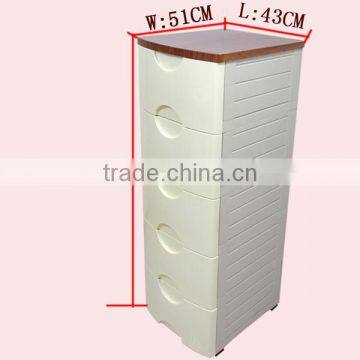 5 Layers Wooden Top Plastic Drawer photo-2