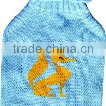 Nice knntied embroidery Hot water bottle cover