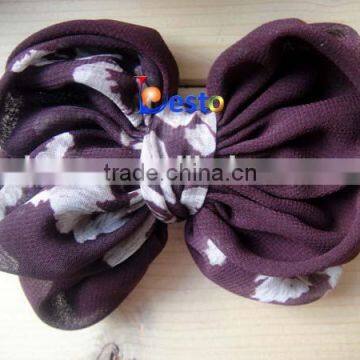 CF1104 Antique ribbon chiffon fabric bow tie for accesssories