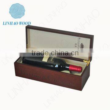 Customized solid cheap pine wooden wine gift box for sale