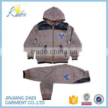 2017 Stock Lot AB Yarn Fashion Hooded Kid Tracksuit photo-2