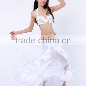 Decorative white bra and belt for belly dance AS6055-AQ6055