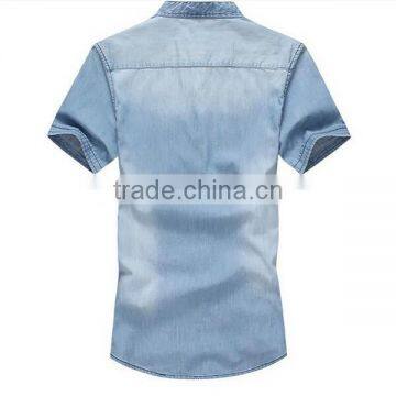 2015 New Men Slim Casual Short Sleeve Shirt,men Casual Floral Printing Shirt,fancy Casual Shirt photo-2