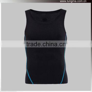 Polyester Summer Running Compression Tank Top, Tatto Compression Garments, Elastic Sleeveless Rash Guards photo-3