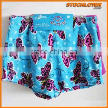 In- stock items outlet garment Coral Fleece shorts pyjamas shorts stocklots,141104j