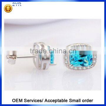 Factory Price Good Quality Halo Designs Earring 925 Sterling Silver AAA Clear CZ Stud Earrings photo-3