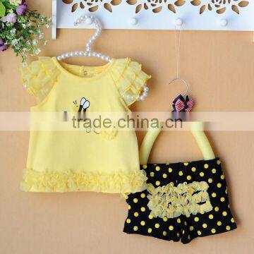 New design cheap newborn wholesale childrens boutique toddler clothing 2pcs baby girl clothes set
