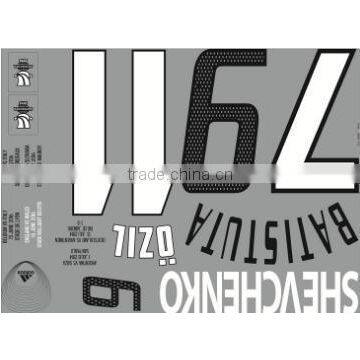 Custom Heat Transfer Sticker Plastisol Heat Transfer Iron on Jersey Number Sheet photo-5