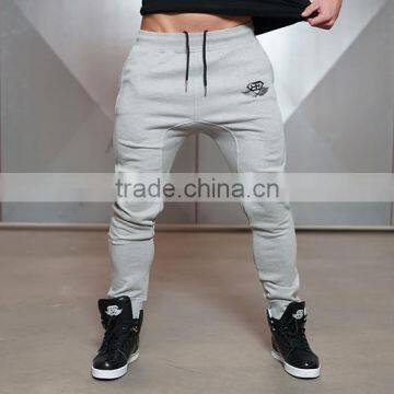 Hot Sale Mens Joggers Light Grey Cotton Polyester Spandex Slim Fit Sweatpants Custom Tapered Joggers Gym Jogger Pants photo-3