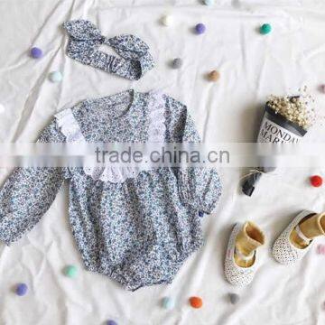 Classical Spring Autumn Girls Clothing Long Sleeve Cotton Rompers Toddler Jumpsuit photo-5