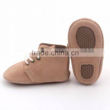 BSCI Factory Genuine Leather Sole Kids Boots Baby Shoes photo-4