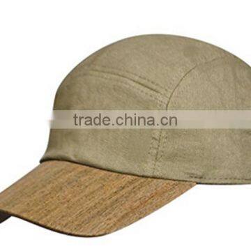 Flip up Brim Custom Cork Wood Brim 5 Panel Hat photo-2