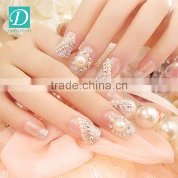 Fashionable Designed Finished Pearl Manicure Nail Tips