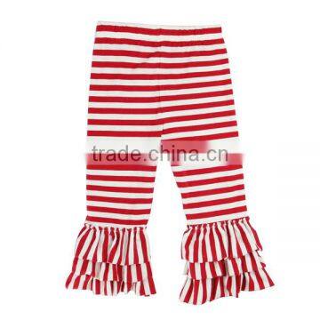 Boutique Kids Clothing Wholesale Triple Ruffle Pants for Girls Chevron Ruffle Pants photo-2