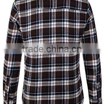 Men's Autumn Long Sleeve Plaid Checked Flannel Shirt photo-2