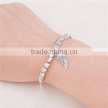 Link Cable Chain Antique Silver & Silver Plated Wing Copper Morse Code " DREAM " Bracelets photo-2