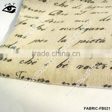 Casual Franch Letter Printed Zakka Fabric Linen&Cotton Fabric Household DIY Patchwork Textile photo-2