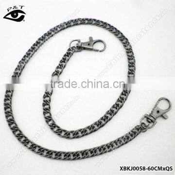 60CM Gunmetal Metal Chain Decorative colored chains for bags