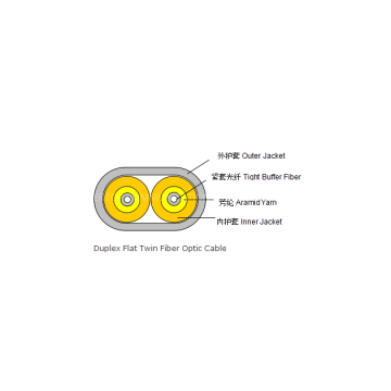 Duplex Flat Twin Fiber Optic Cable