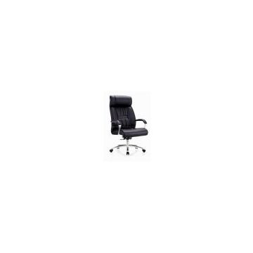 Leather Faced Executive Office Chair in Black