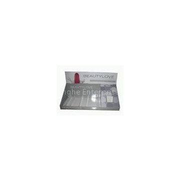 Point of purchase womens lipstick Cosmetic Display Stands cardboard showing