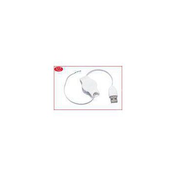 White retractable data cord reel USB 2.0 Retractable phonecable high speed