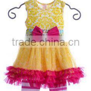 High Quality Summer Tutu Sweet Baby Applique Lace Ruffle Dress for Girls photo-3