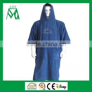 embroidered microfiber changing robe /poncho towel for adults