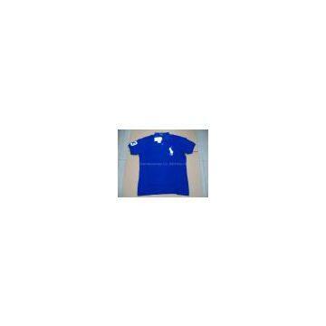 75% off Men's Short Sleeve Polo Shirt, Big Pony, #3, Royal Blue, Size M