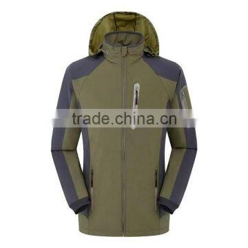 2017 NEW Water-Repellent Mens Blue Softshell Jacket photo-3