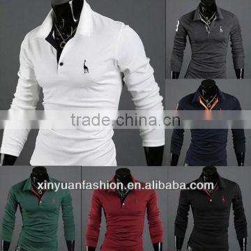 men polo t-shirt embroidery deer blank