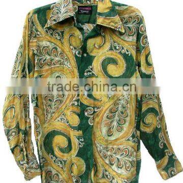 Fancy Retro Designs Long Sleeves Shirts Casual Floral Prints Dancing Cowboy Shirts Button Downed Custom Labelled Hawaiin Shirts photo-3