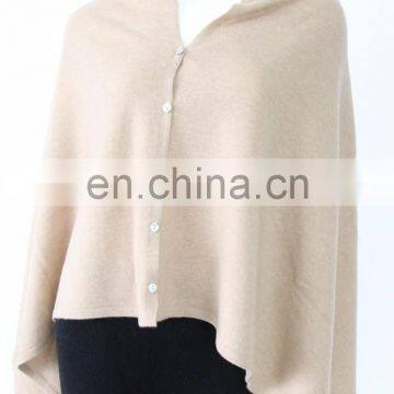 2016 popular style 12gg jersey knit pure women cashmere ponchos