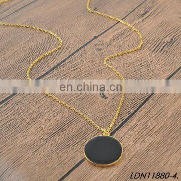 Lucy Tiny Enamel Disc Pendant Necklace