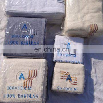 custom towel skin-friendly home used 100%cotton fabric face hand and bath towel set