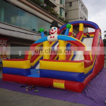 HI colorful double chute slide for adults, giant PVC tarpaulin inflatable stair slide toys for sale