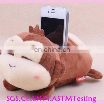 OEM lovely animal plush mobile phone holder