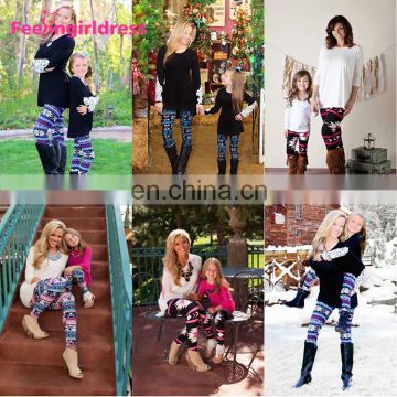 92% Polyester 8% Spandex Women Leggings Custom Girls Printed Brushed Full Length Skinny Stretchy Pants