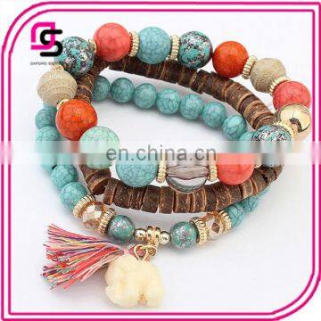 American fashion elephant bracelet Wooden bead handmade jewelry