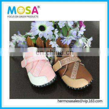 Pink White Genuine Leather Sport Girl Shoes Anti-Slip Fashion Design photo-6