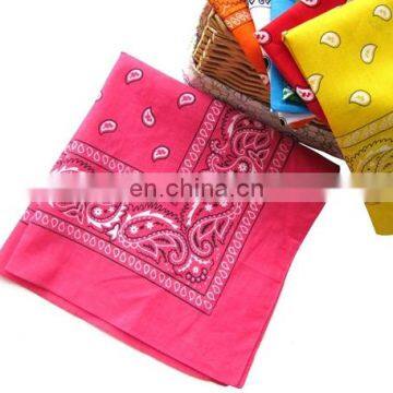 Plain promotional cotton head square bandana