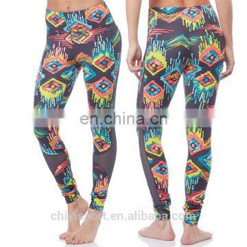 OEM Mesh Leggings Women Digital Print Pants Sports Fitness Casual Leggings