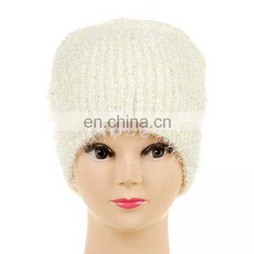 Beautiful Brushy Cozy Knit knitted hats hairy beanie hat white beanie