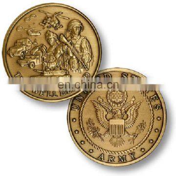 antique gold military challenge coin army coin