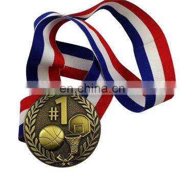 custom Antique football medal with ribbon