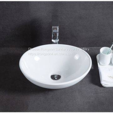 Popular good design tabletop simple white sink