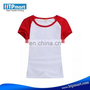 Factory Wholesale Cotton Sport Colorful shoulder Printed Blank Tshirt for Famliy