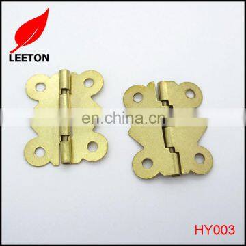 Wooden box accessories 180 degree brass butterfly butt hinge