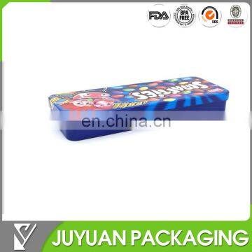 Rectangle decorative metal tin pencil packing case box manufacturer wholesale