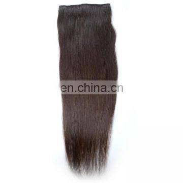 Bundle Weft Brazilian Peruvian Indian Remy Virgin human claw clip ponytail human hair extension